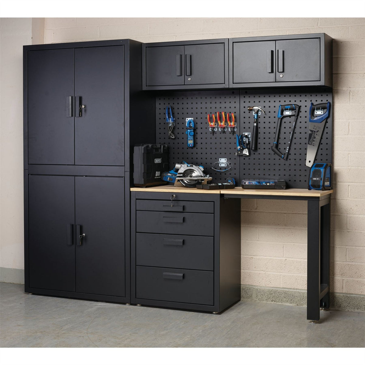 Draper Single Garage Workstation 44009  White Rose Tools