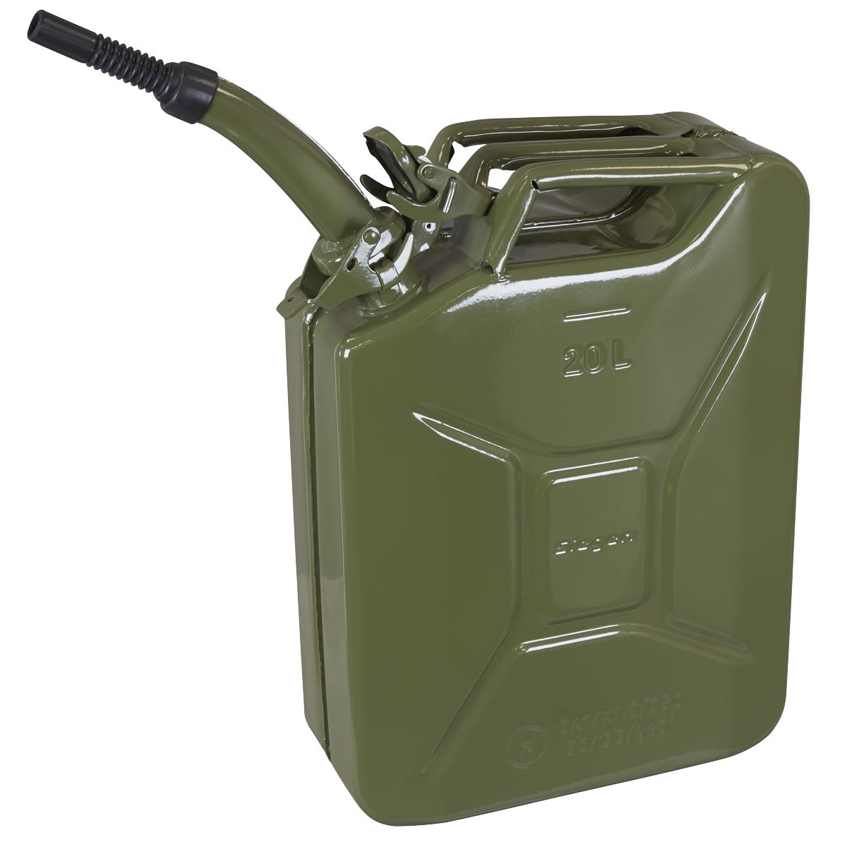 Siegen by Sealey Jerry Can - Green 20L  White Rose Tools