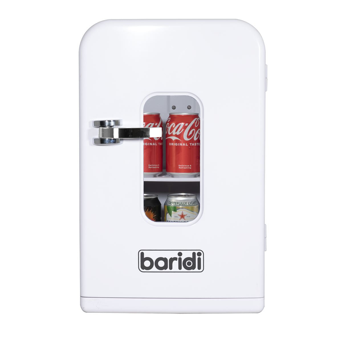 Baridi 15L Mini Fridge Cooler & Warmer, 12V/230V, Perfect for Car, Bedroom, Camping, Makeup, White - DH94