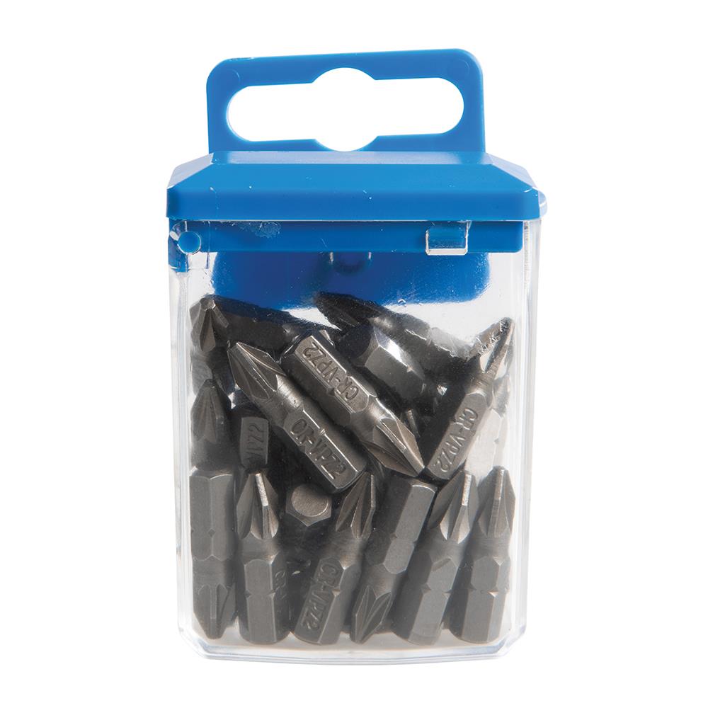 Silverline Pozidriv Cr-V 6150 Screwdriver Bits 30pk PZ2 443612