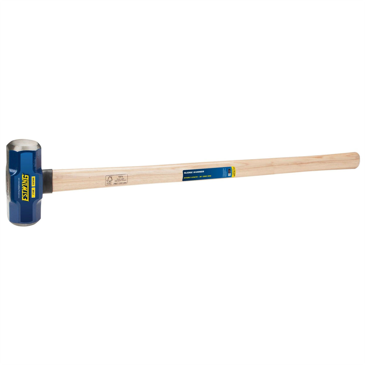 Estwing ESH-736W Hickory Shaft Sledge Hammer 3.2kg/7lb 31304  White Rose Tools