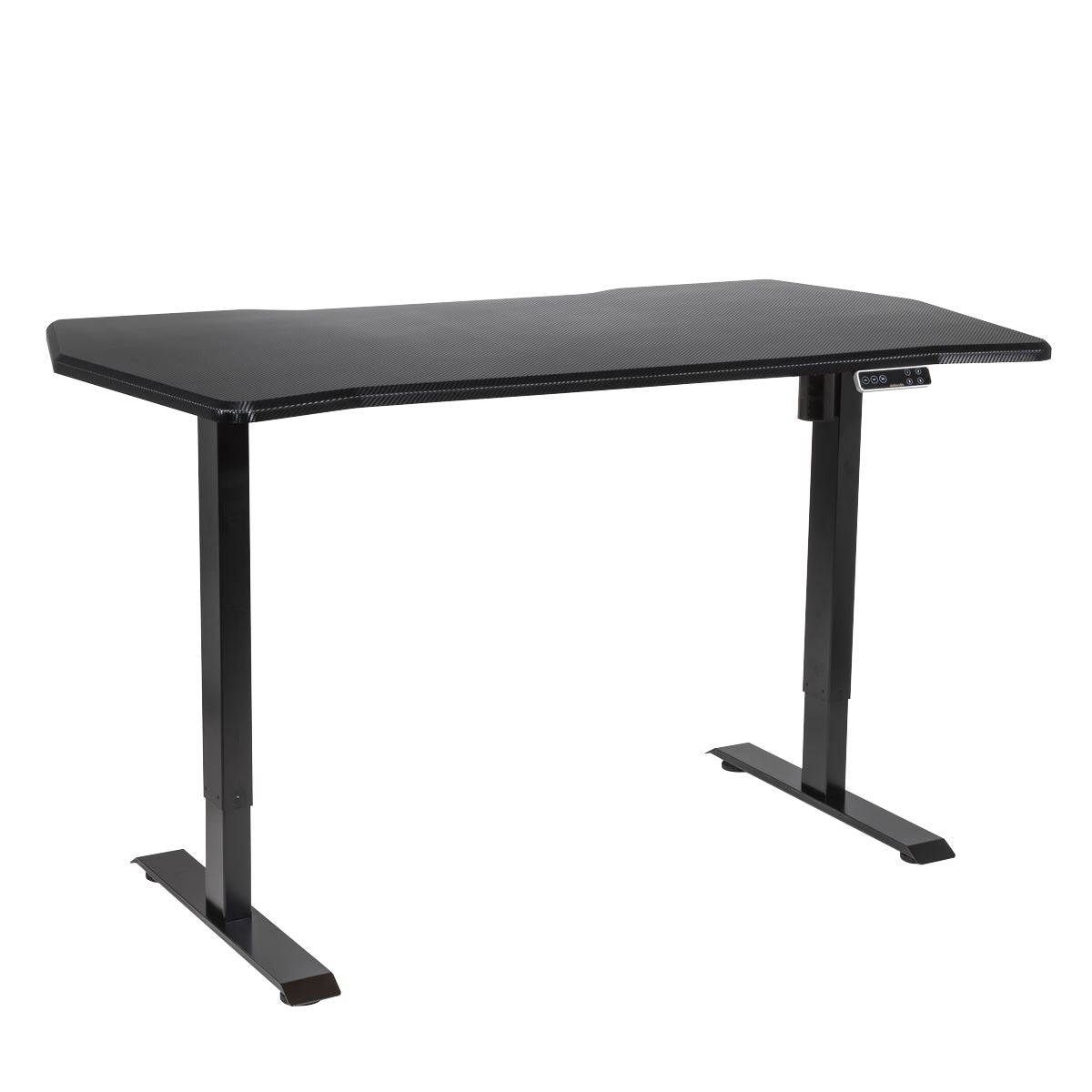 Dellonda Carbon Electric Height Adjustable Standing Desk with Memory, Quiet, 1400 x 700mm