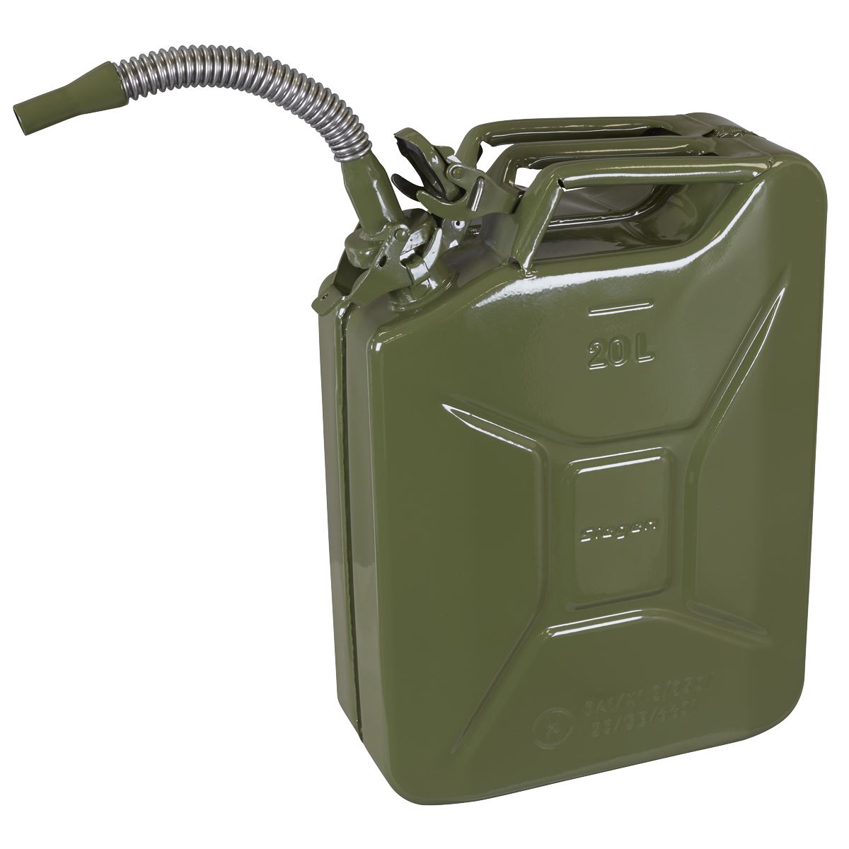 Siegen by Sealey Jerry Can - Green 20L  White Rose Tools