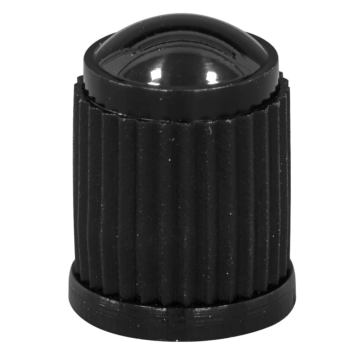 Sealey Plastic Valve Caps 4pc - Black 