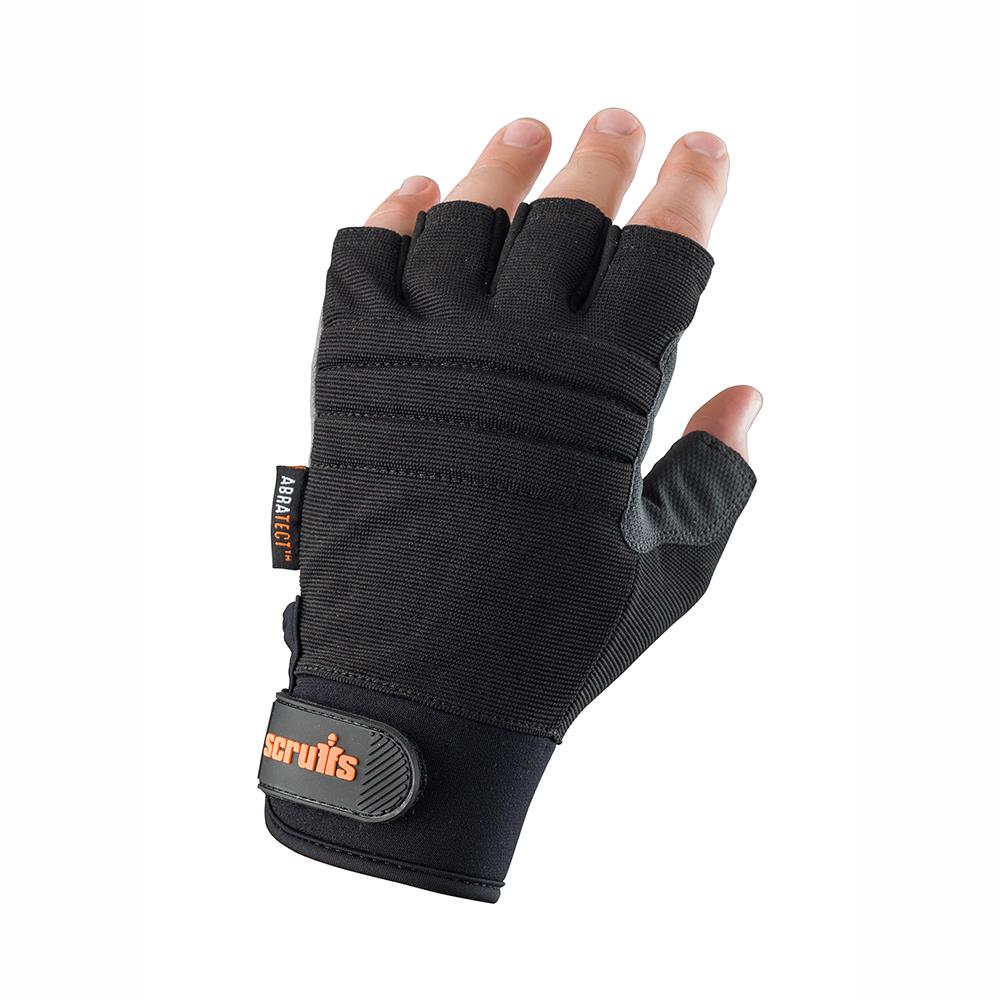 Scruffs Trade Fingerless Gloves Black - Choose Size