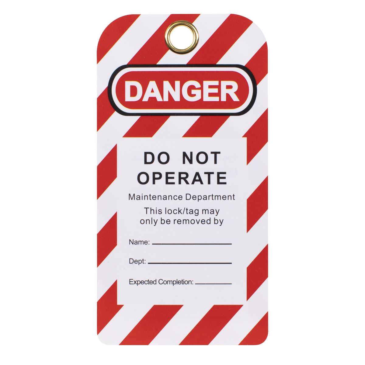 Sealey Lockout Safety Tag 10pc  White Rose Tools