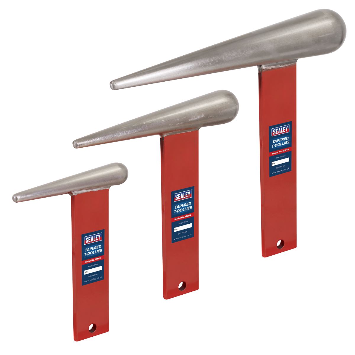 Sealey Tapered T-Dollies for Sheet Metal Forming  White Rose Tools