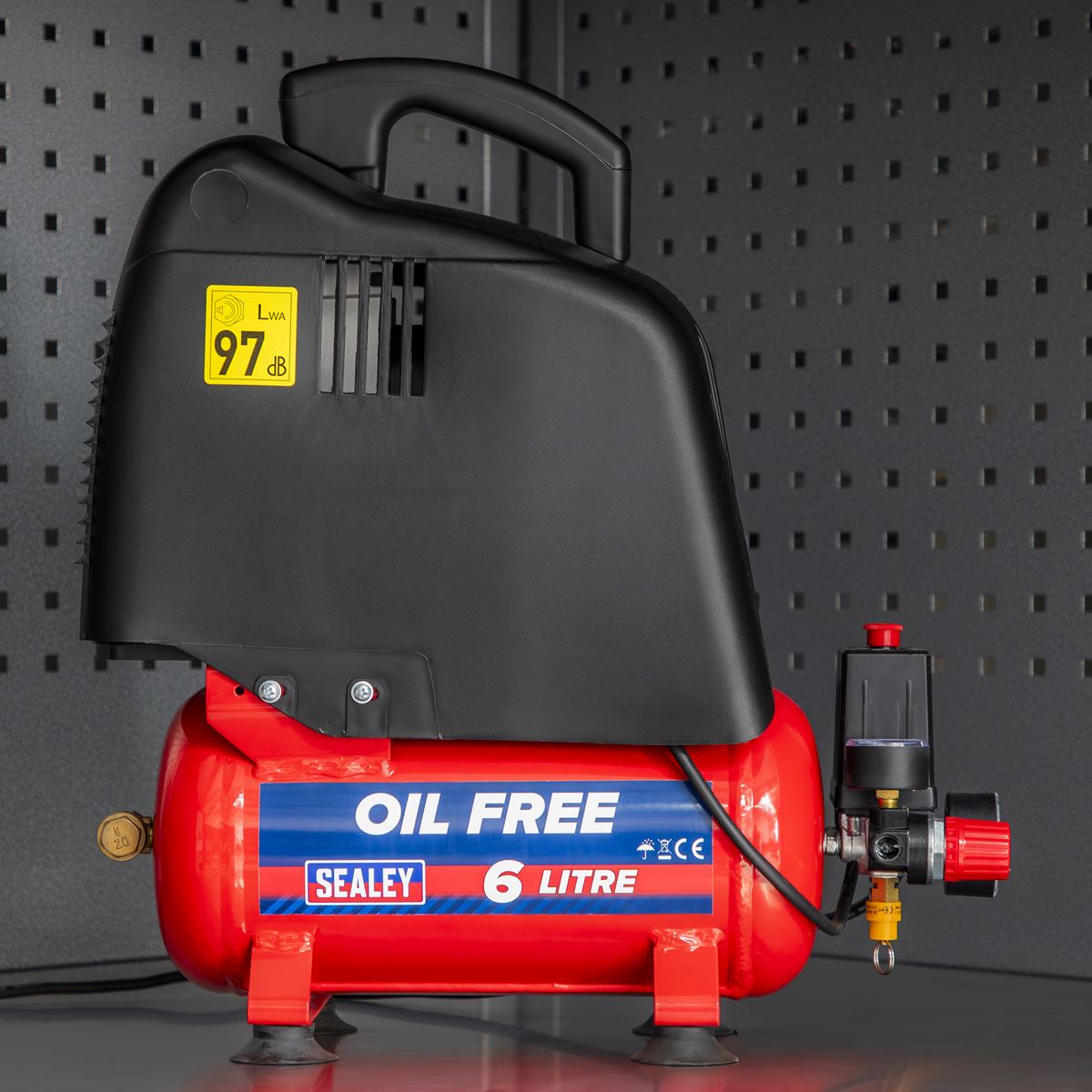 Sealey 6L Oil Free Belt Drive Air Compressor 1.5hp