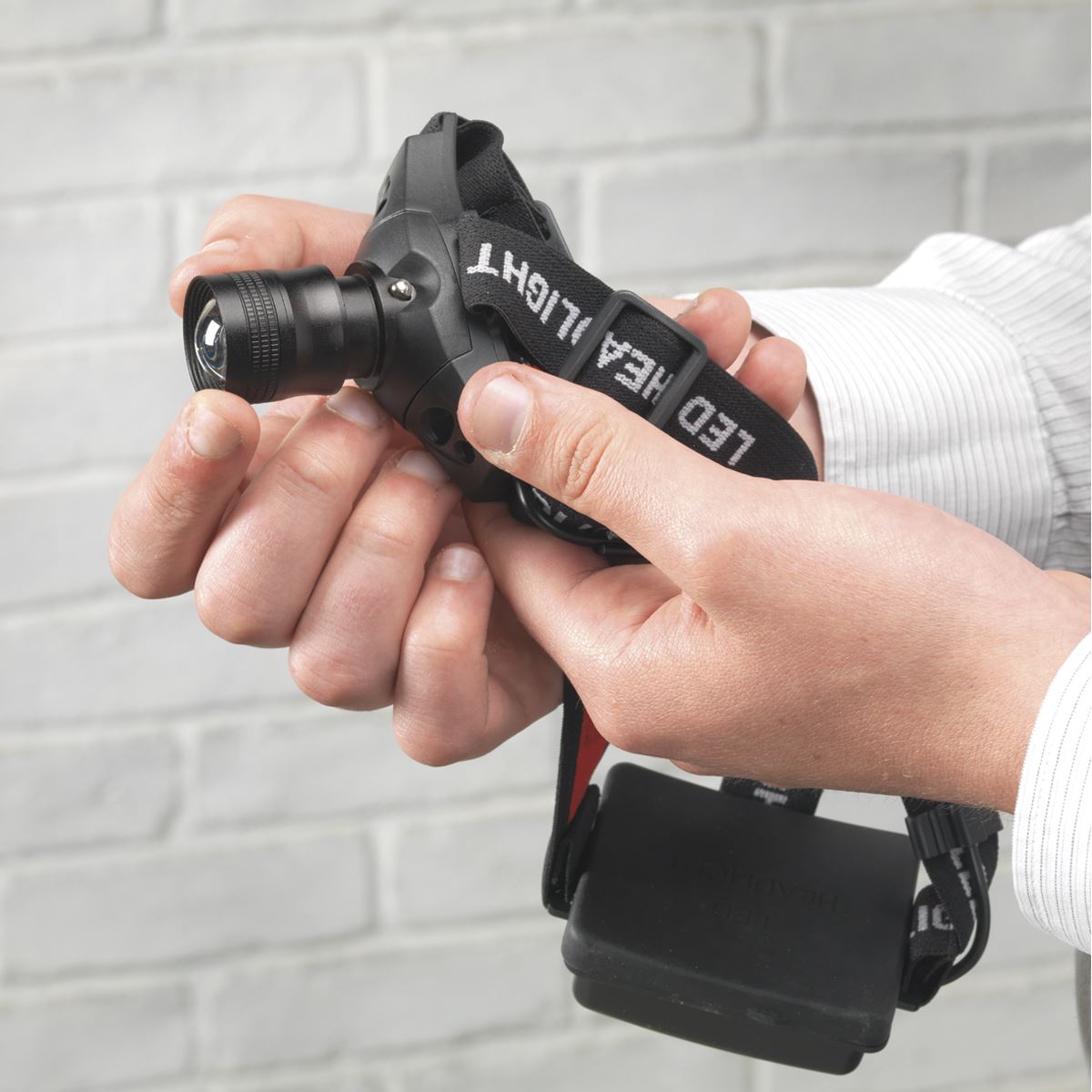 Sealey Head & Hat Torch 3W SMD LED 3 x AAA Cell 