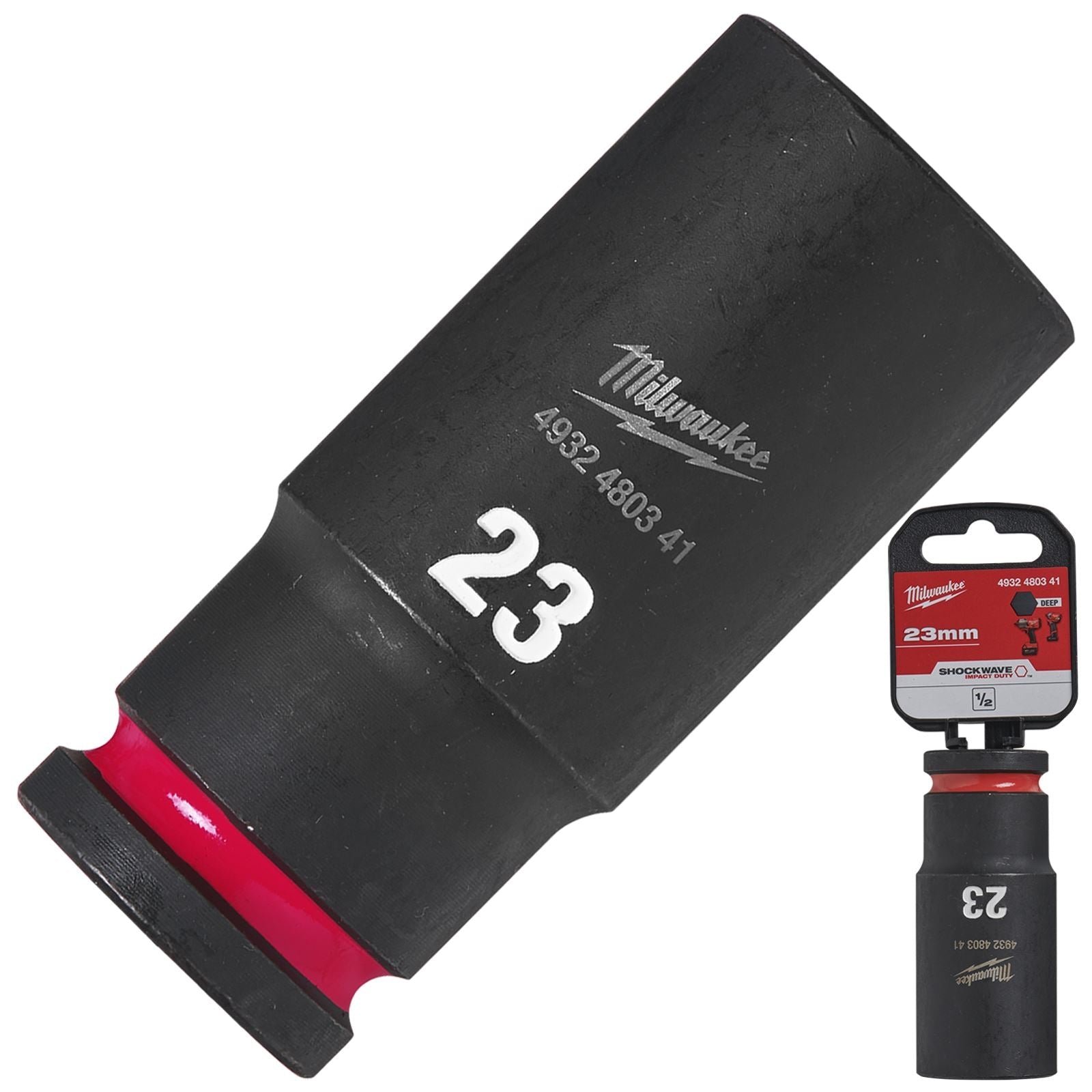 Milwaukee Impact Sockets Deep 1/2" Drive 8-36mm SHOCKWAVE Impact Duty 