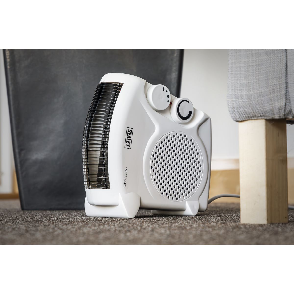 Sealey Fan Heater 2000W/230V 2 Heat Settings & Thermostat