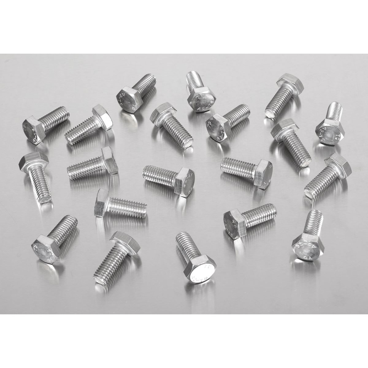 Sealey Stainless Steel Hex Head Set Screw DIN 933 - M10 X 25 A2 - Pack of 25