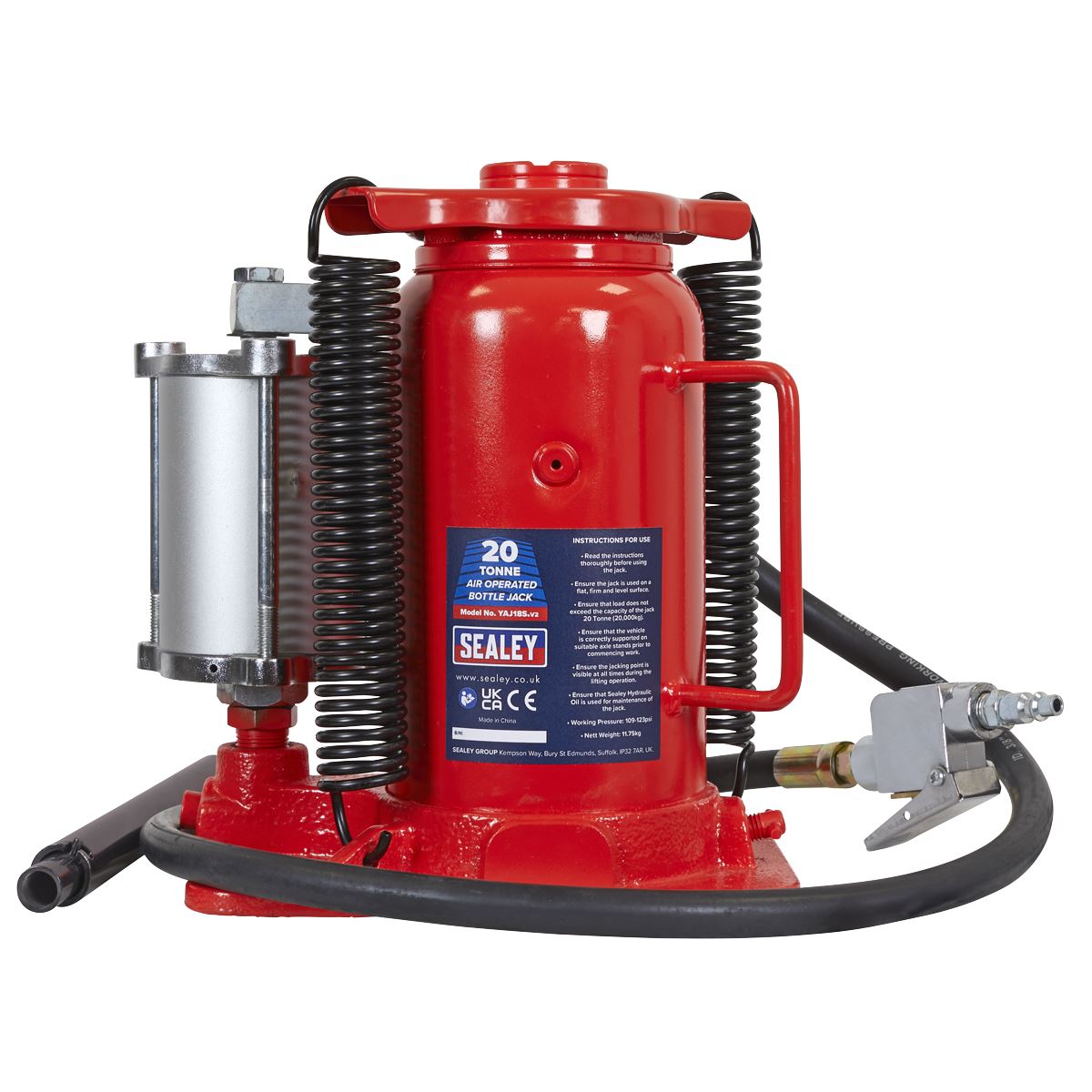 Sealey Air Operated Bottle Jack 20 Tonne