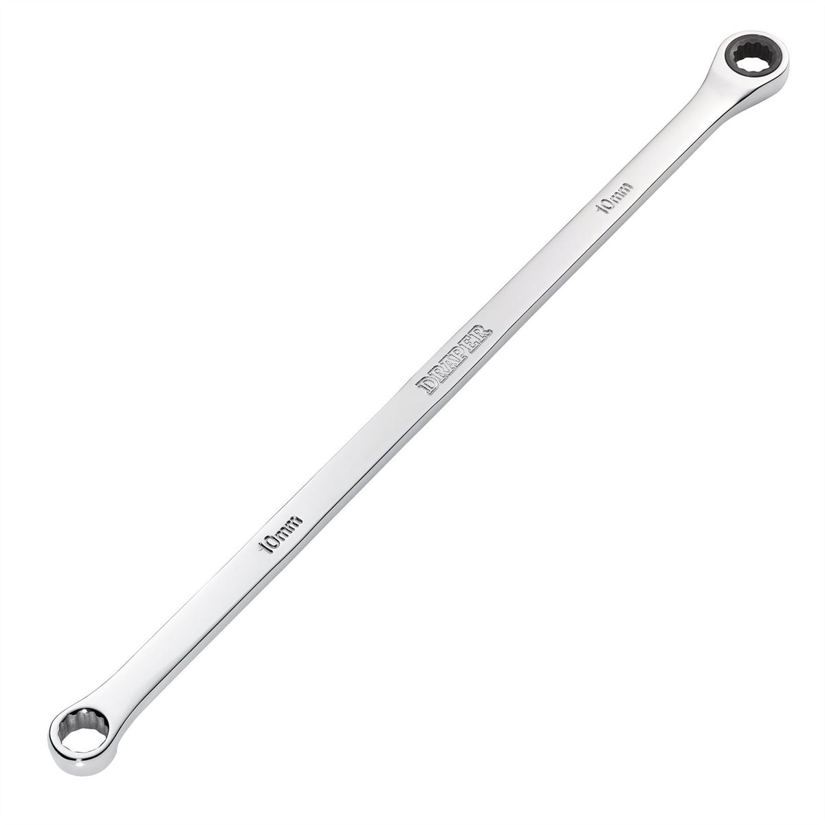 Draper HI-TORQ® Metric Extra-Long Double Ring Ratchet Spanner 10mm 27766  White Rose Tools