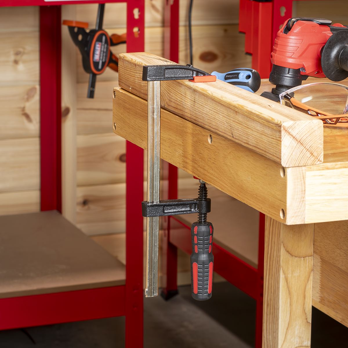 Sealey 200mm F-Clamp  White Rose Tools