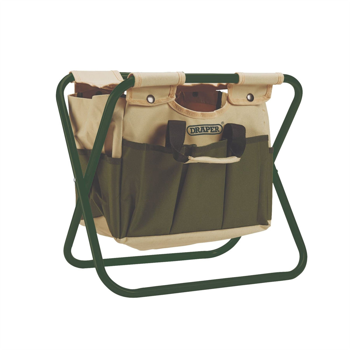Draper 2-in-1 Foldable Seat and Bag 28052  White Rose Tools