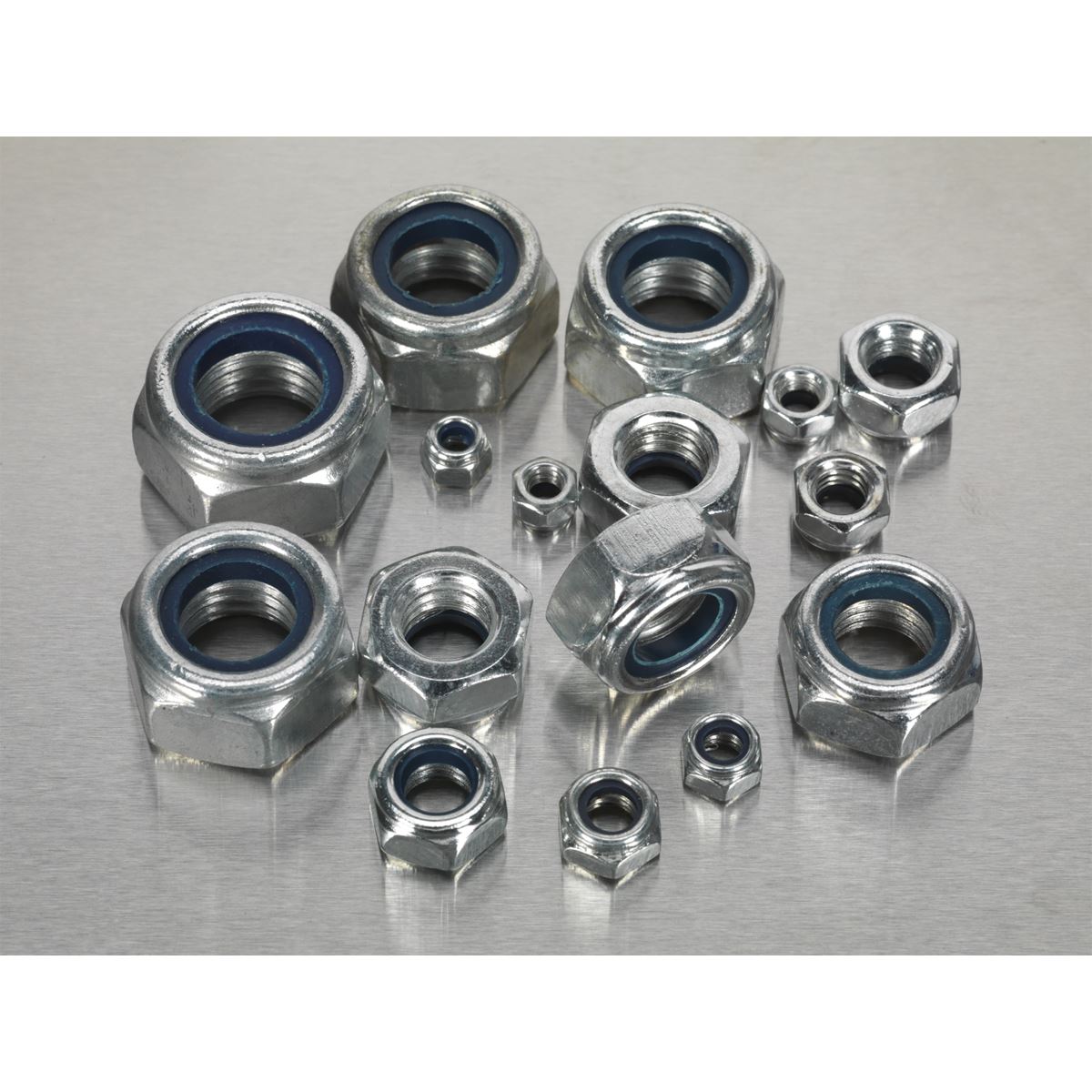 Sealey Nylon Locknut Assortment 255pc M4-M16 