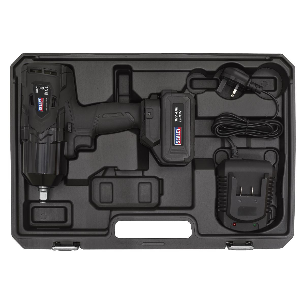 Sealey Cordless Impact Wrench 18V 4Ah Lithium-ion 1/2"Sq Drive 
