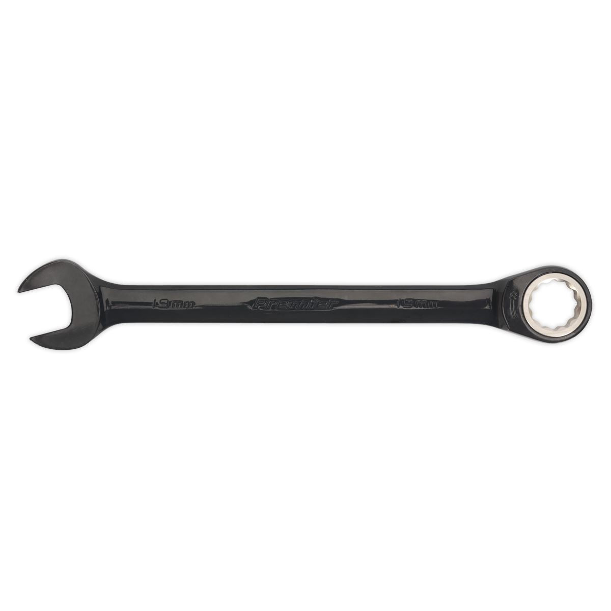 Sealey Black Series 7 Piece Combination Ratchet Spanner Set 8-19mm Slim Style