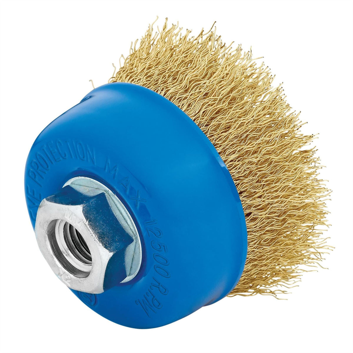 Draper Brassed Steel Crimped Wire Cup Brush 75mm M14 41444  White Rose Tools