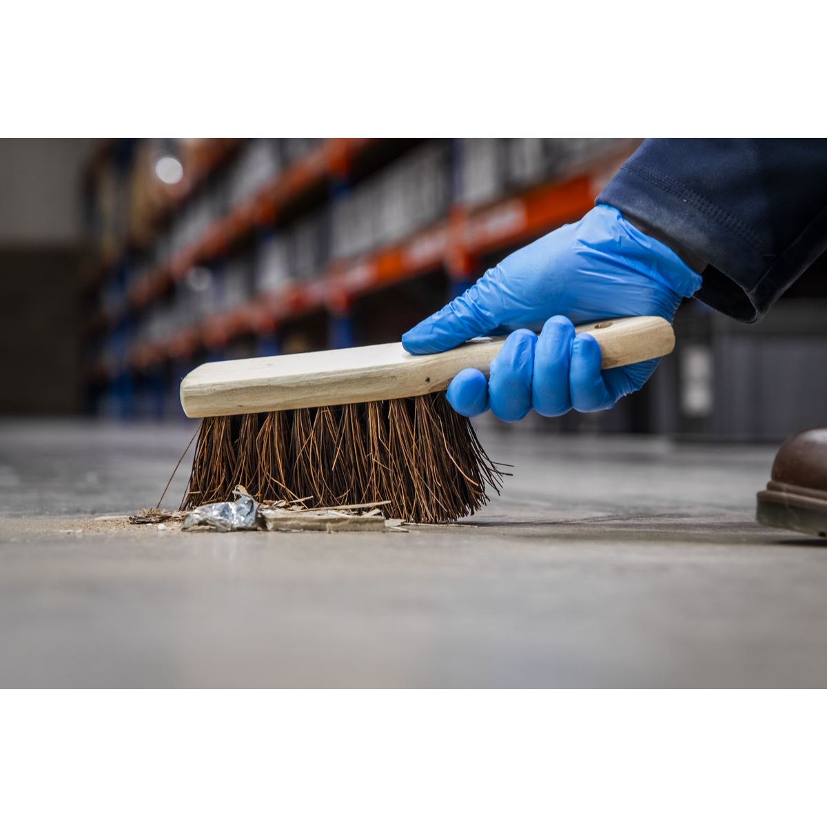 Sealey Hand Brush 11"(280mm) Hard Bristle