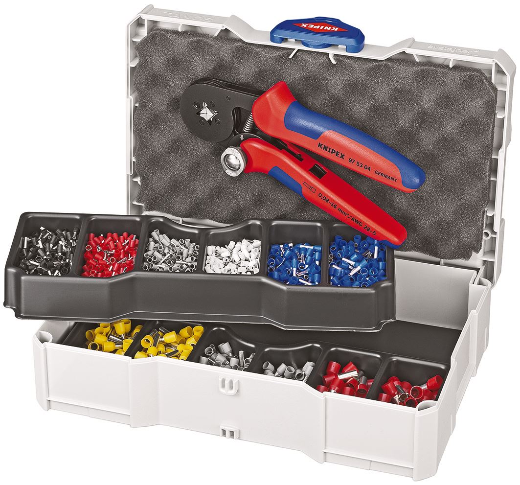Knipex Crimp Assortment for Wire Ferrules in TANOS MINI-systainer Box 97 90 09 