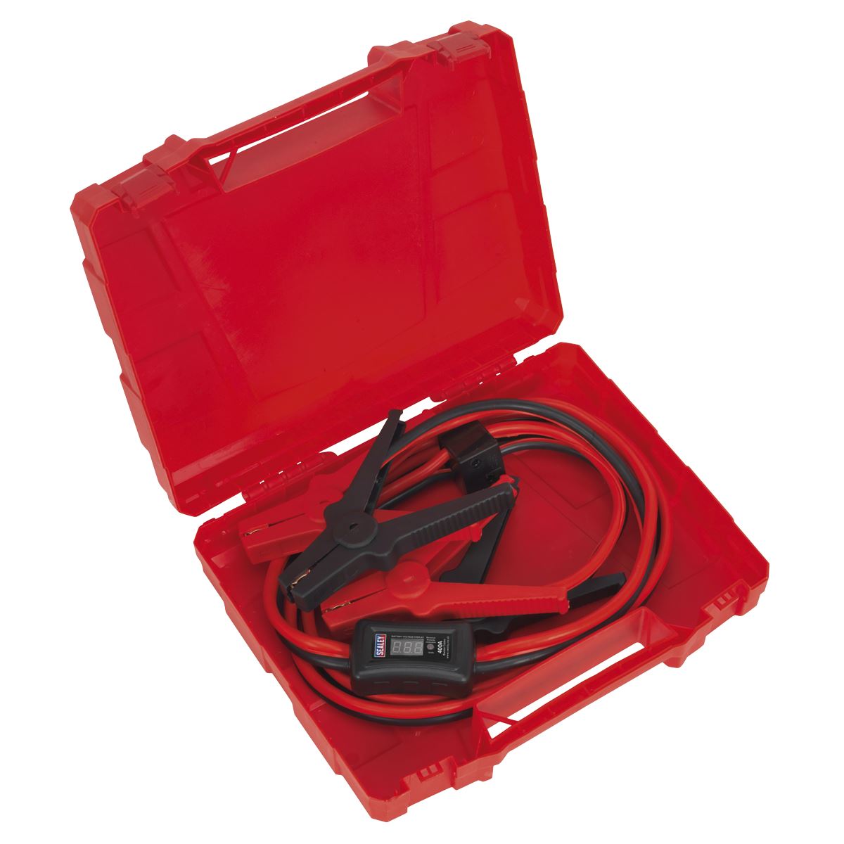 Sealey 16mm x 3m Booster Cables CCA 400A with Electronics Protection Case LED 