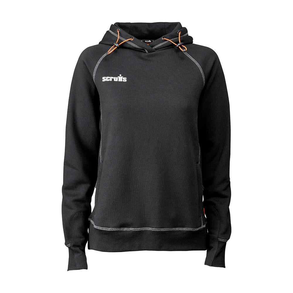 Scruffs Women's Trade Hoodie Black - Choose Size  White Rose Tools