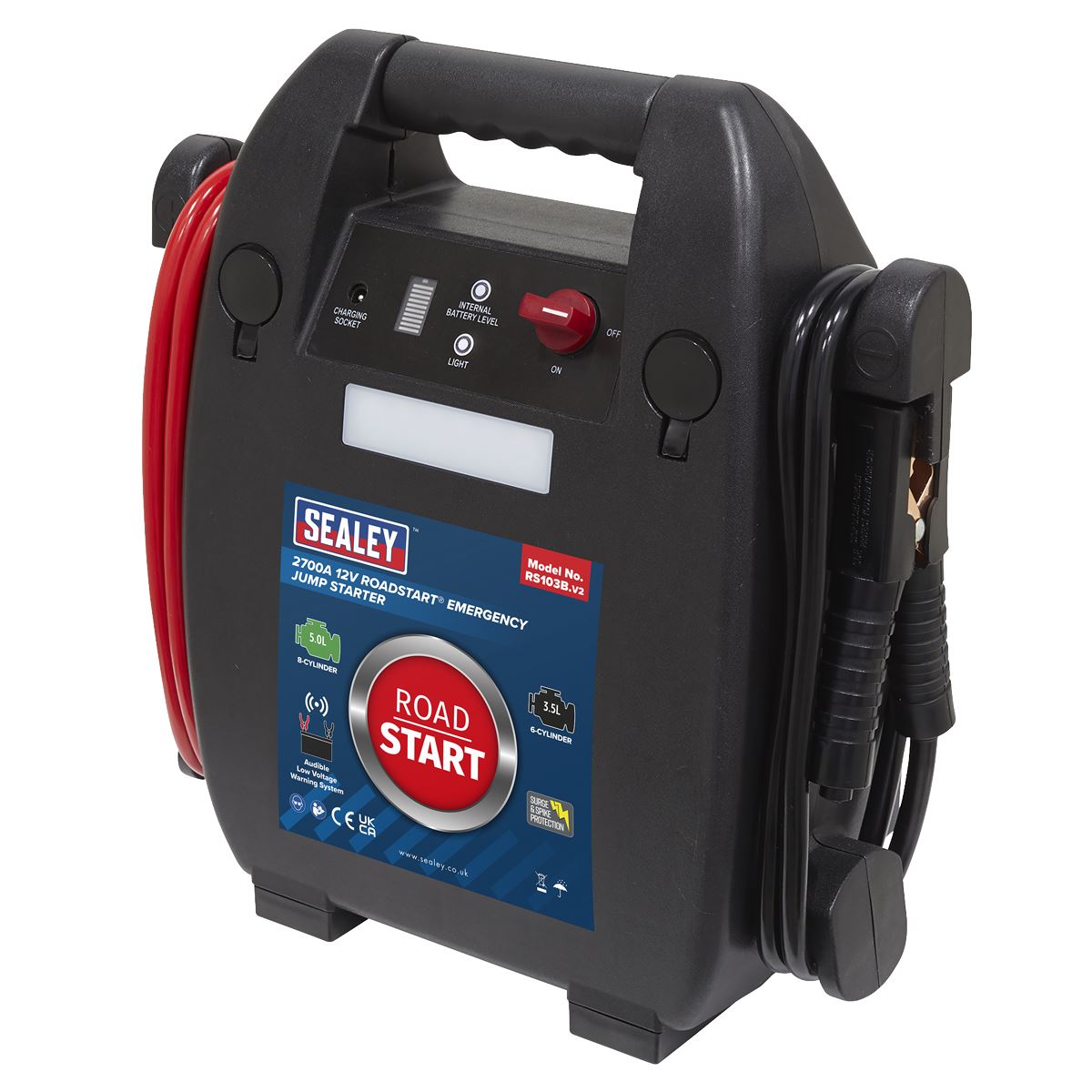 Sealey RoadStart® 12V Emergency 8-Cylinder Jump Starter 5L 