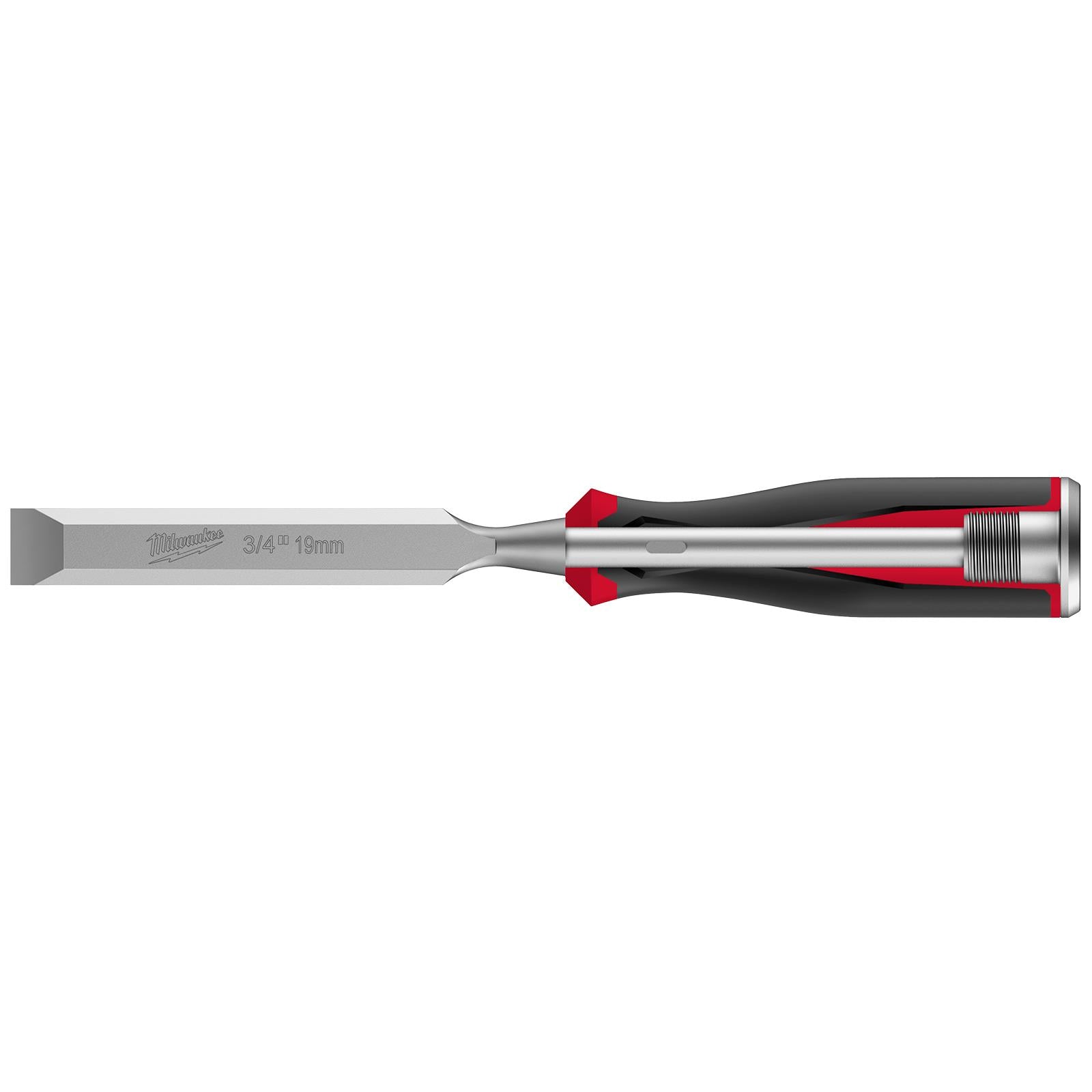 Milwaukee Beveled Edge Wood Chisel 19mm 3/4" All Metal Core with Striking Cap