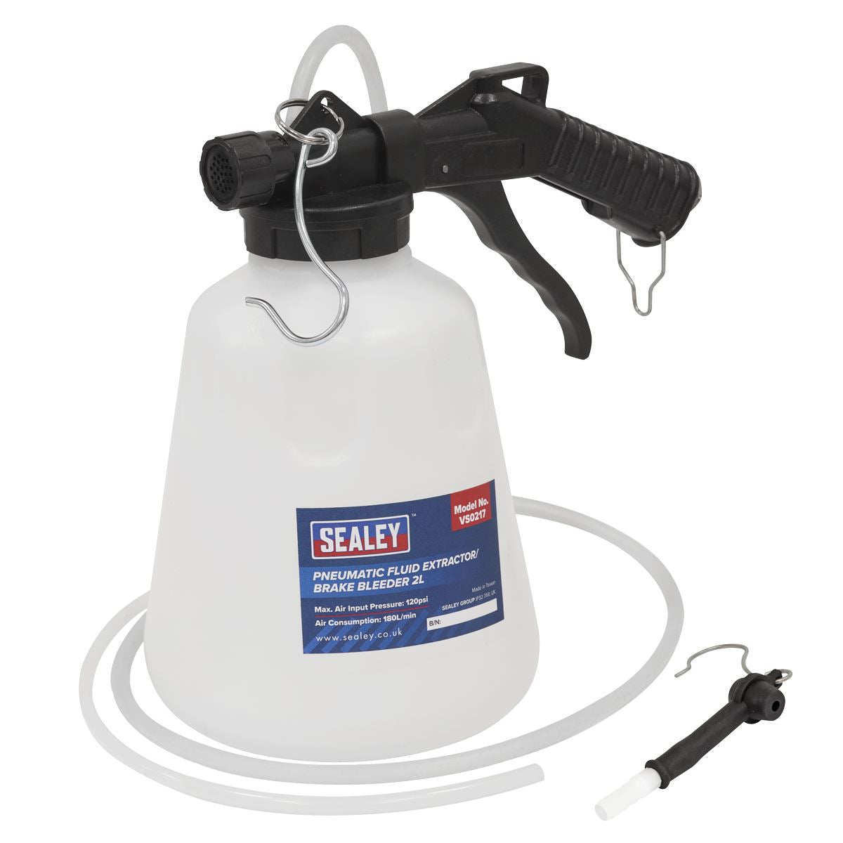 Sealey Pneumatic Fluid Extractor/Brake Bleeder 2L