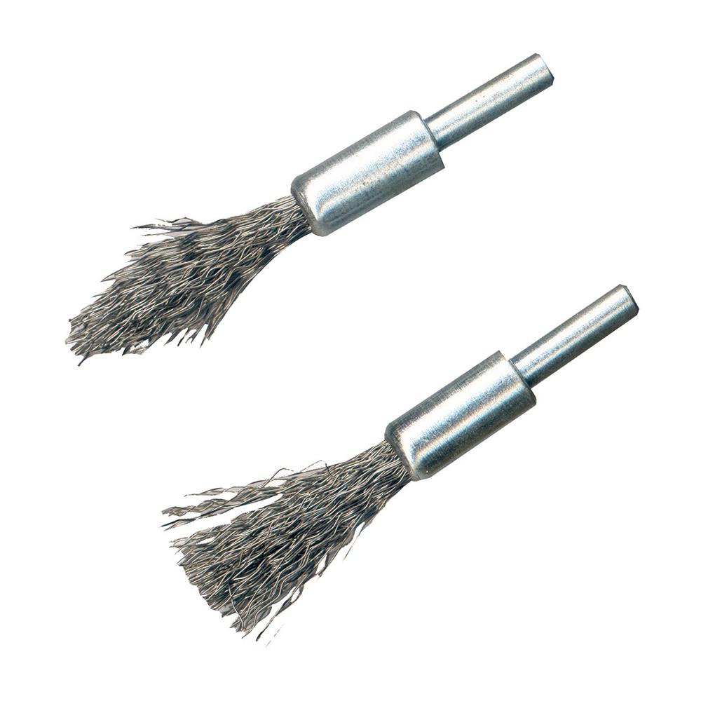 Silverline 2 Piece De-Carb Brush Set Rotary Carbon Engine Cleaner Garage