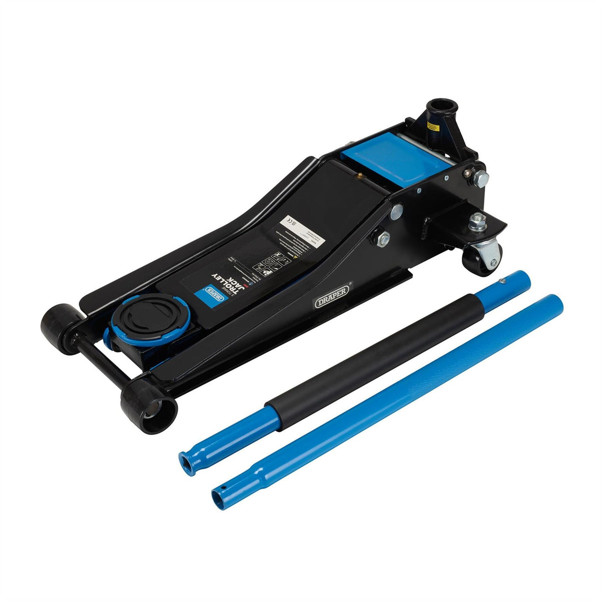 Draper Trolley Jack 3 Tonne Blue 28481  White Rose Tools