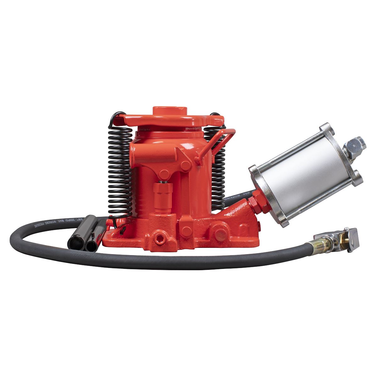 Sealey Low Profile Air Operated Hydraulic Bottle Jack 20 Tonne  White Rose Tools