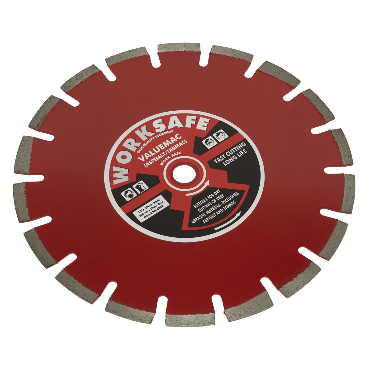 Worksafe by Sealey Valuemac Diamond Blade Ø300 x Ø20mm