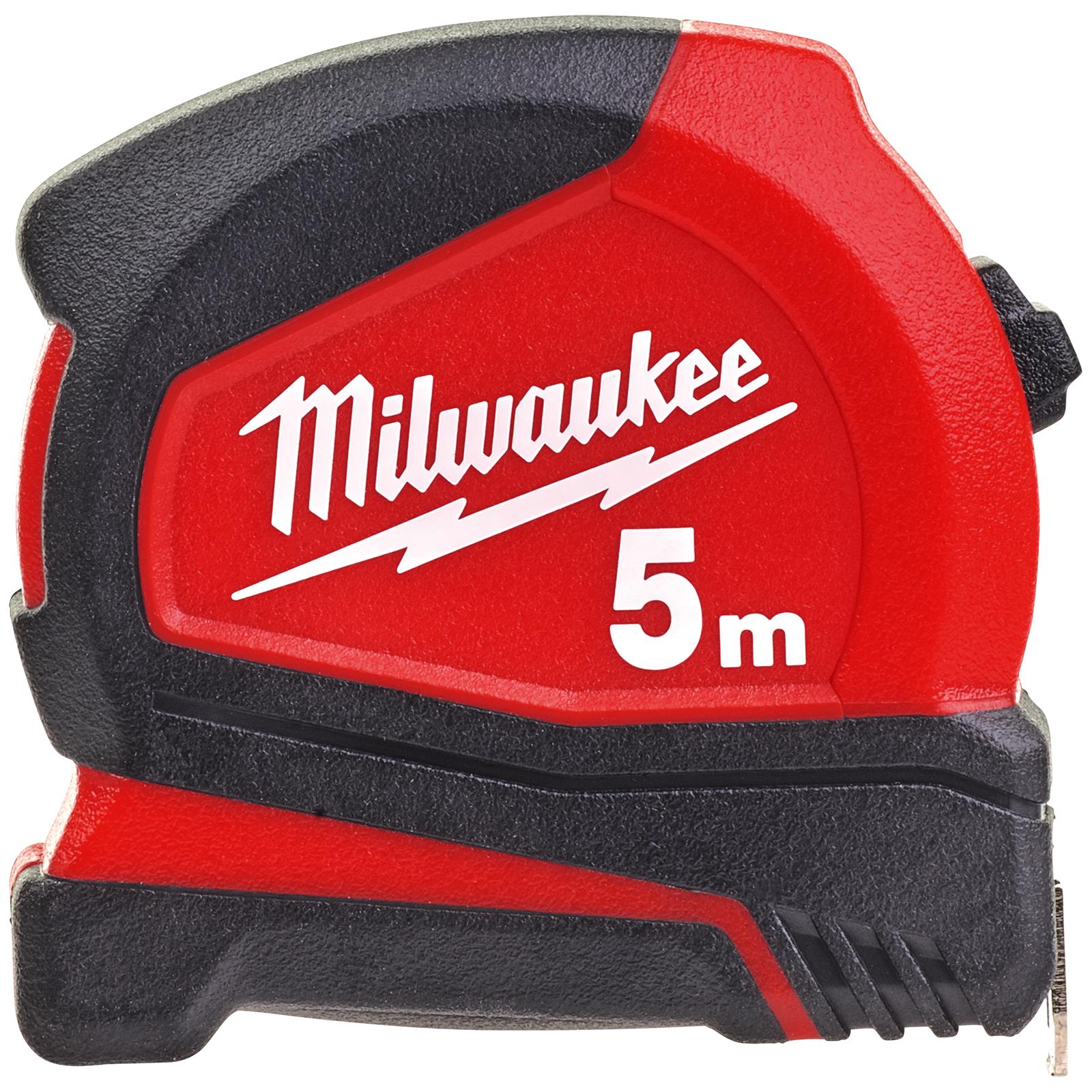 Milwaukee Tape Measure 5m Metric Pro Compact Pocket Tape 25mm Blade Width 