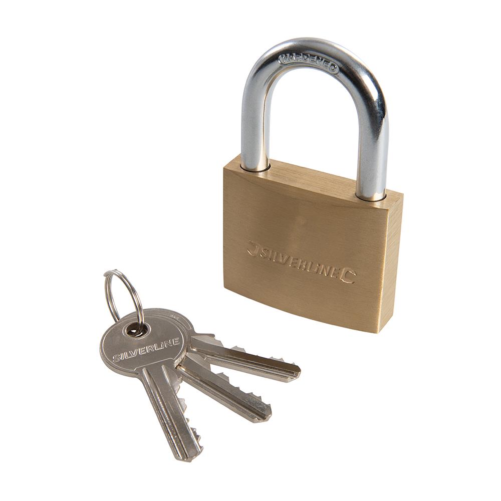 Silverline Brass Padlock 50mm MSS04