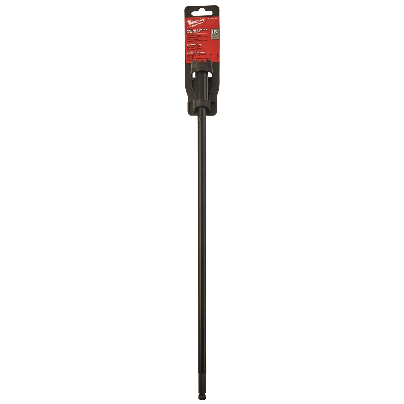Milwaukee Shank Extensions for Self Feed Bits Auger Bits and Holesaws with 7/16in Hex Shank 