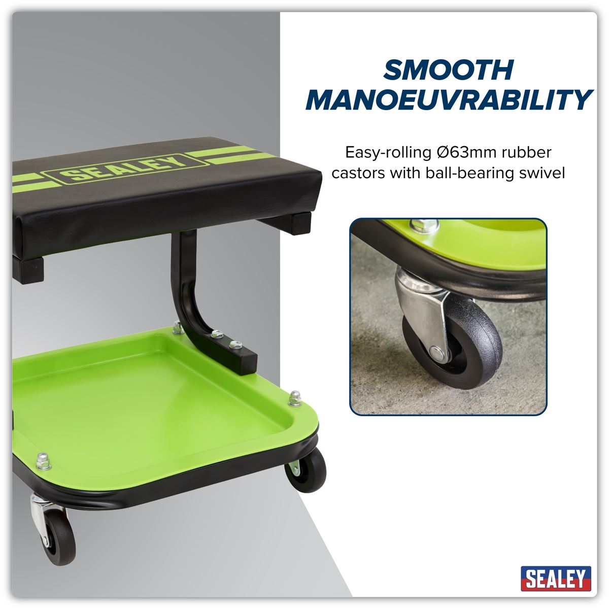 Sealey Mechanic's Utility Seat - Green