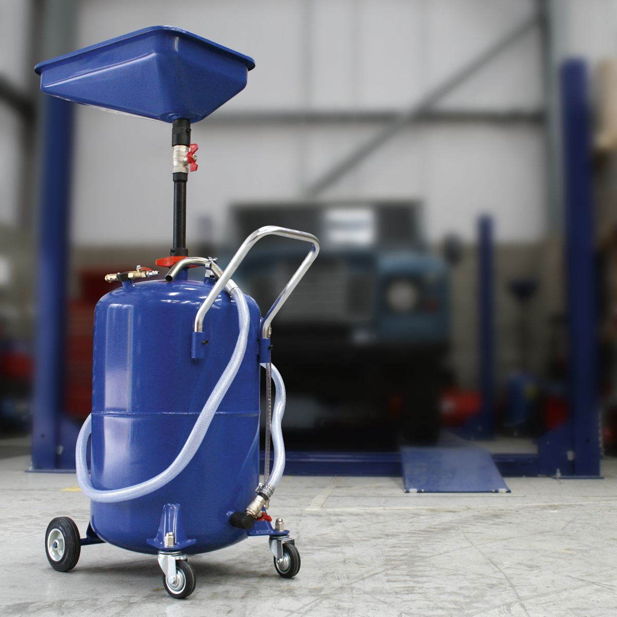 Sealey Waste Oil Drainer 65L Air Discharge 