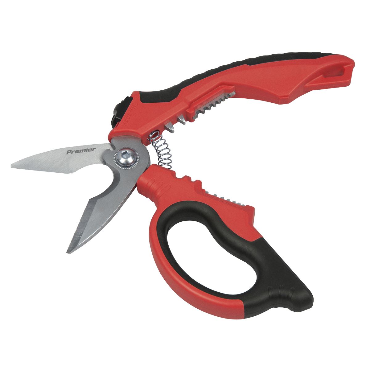 Sealey Premier Heavy-Duty Electrician's Angled Shears 200mm 3-In-1  White Rose Tools