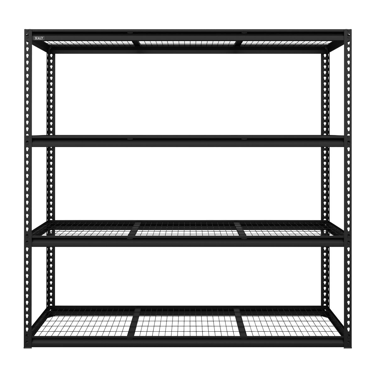 Sealey Heavy-Duty Modular Racking Unit with 4 Mesh Shelves 300kg Capacity Per Level 1820mm  White Rose Tools