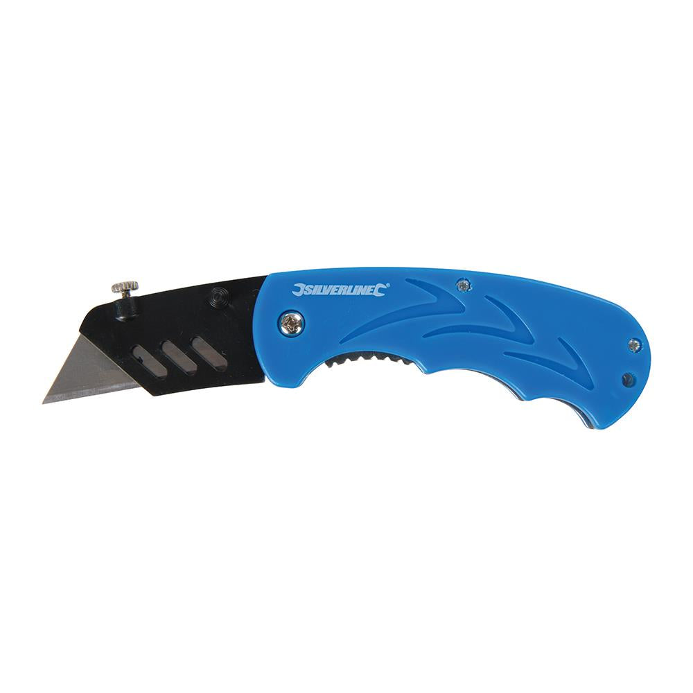 Silverline Folding Utility Knife 160mm 373728