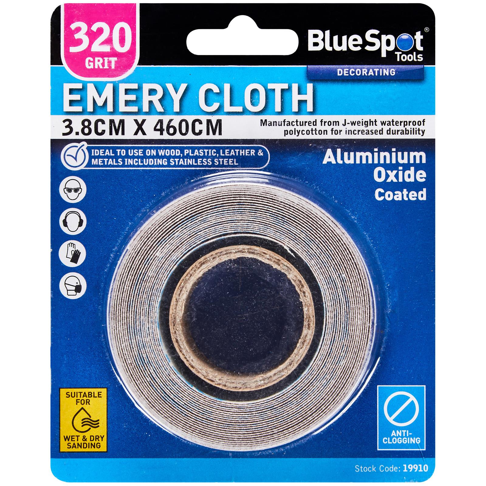 BlueSpot Emery Cloth Roll 38mm x 4600mm 240 Grit
