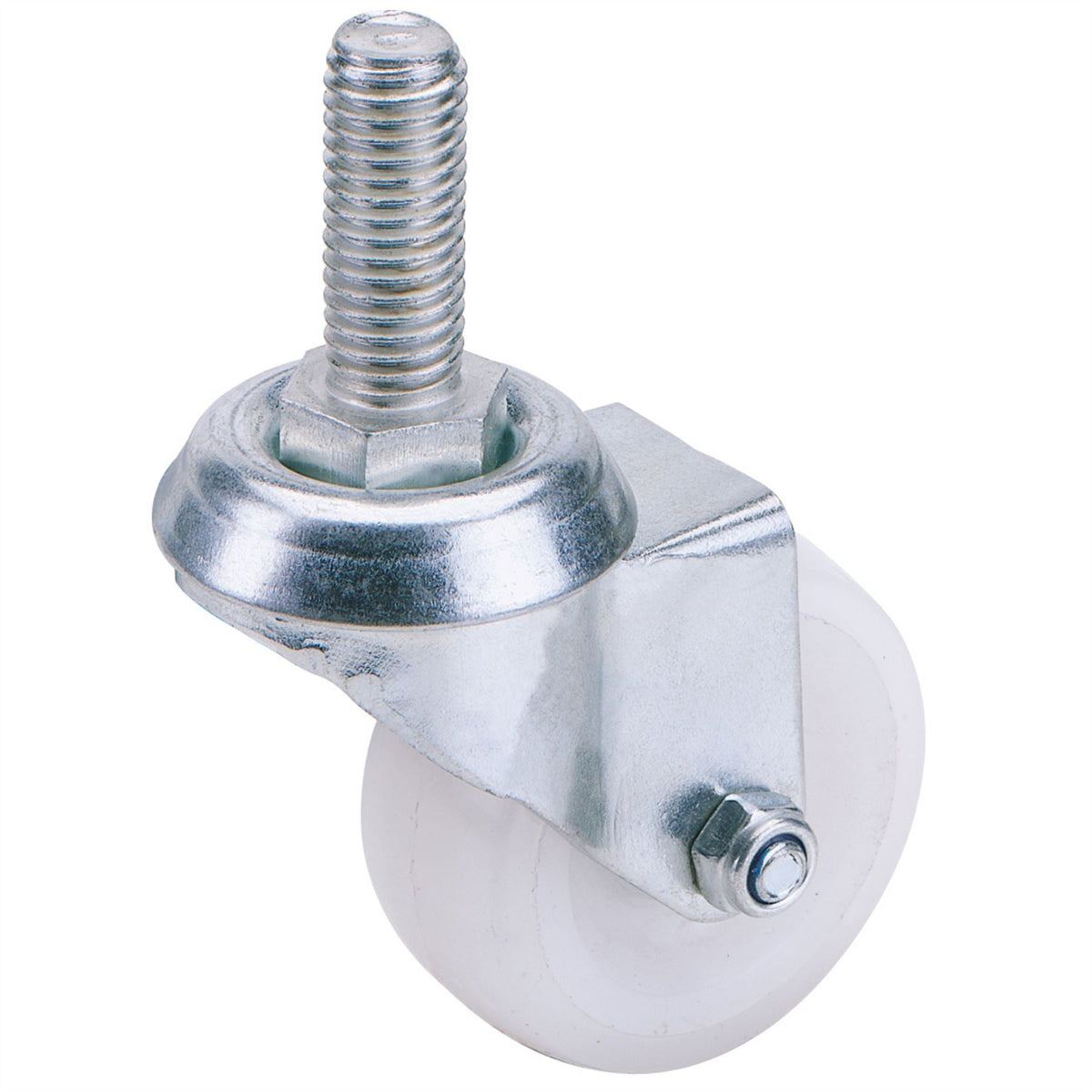 Draper Swivel Bolt Fixing Nylon Wheel 50mm Diameter S.W.L. 50kg 65494  White Rose Tools