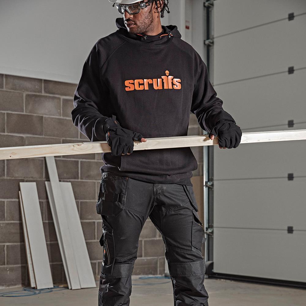 Scruffs Tamworth Logo Hoodie Black - Choose Size