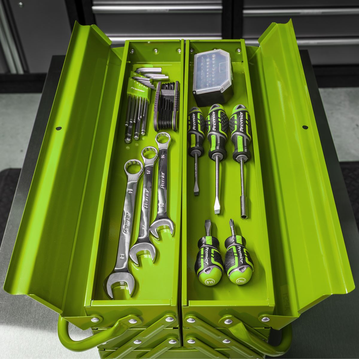 Sealey Cantilever Toolbox 4 Tray 530mm Green