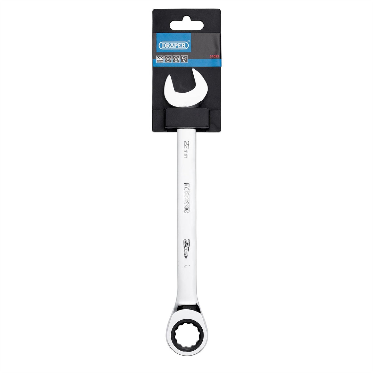 Draper Metric Ratcheting Combination Spanner 22mm 31022  White Rose Tools