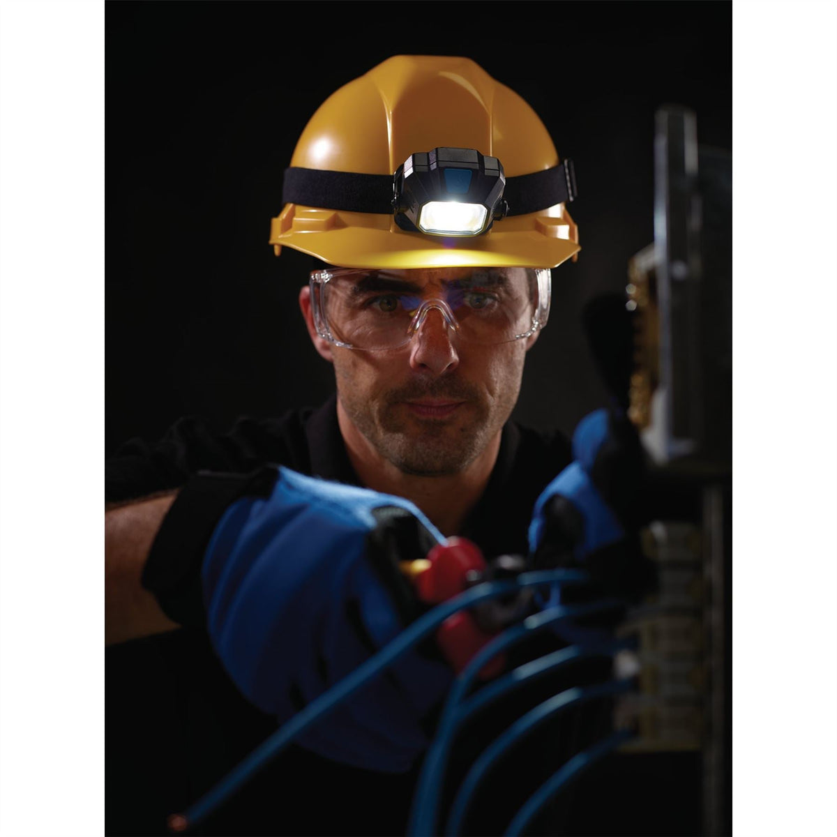 Draper COB/SMD LED Wireless/USB Rechargeable Head Torch 6W 400 Lumens USB-C Cable Supplied 65689  White Rose Tools