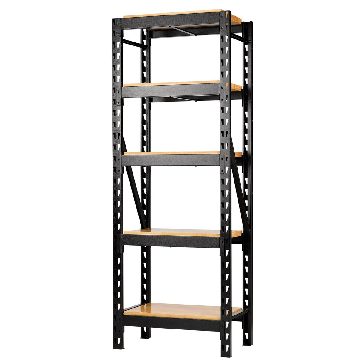 BUNKER 22 Piece Modular 5 Tier Racking with Hardwood Shelving 750mm 32446  White Rose Tools